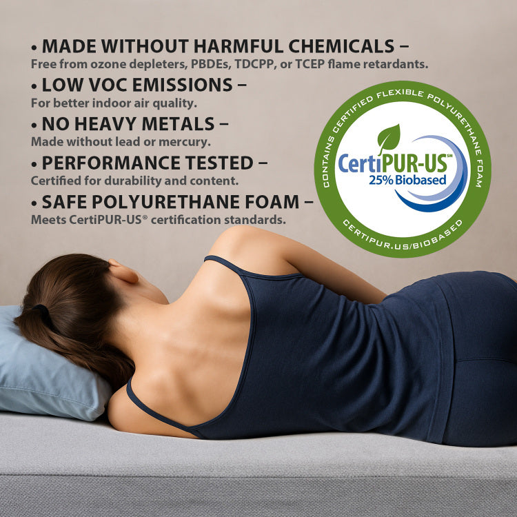 Memory Foam Infused Futon Mattress Full Size Washable Removable Cover, Heavy Duty Zipper, Thick Foldable Sofa Bed Cushion For Guest Room, Apartment, Dorm Frame Not Included