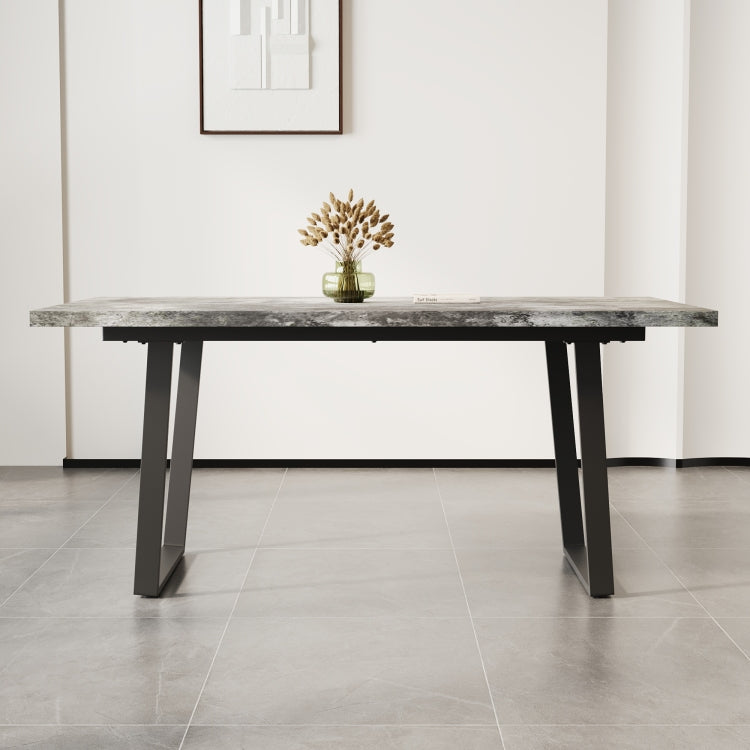 Simple And Modern Design, 6 Person Dining Table, 62.9 Inch Rectangular Mdf Dining Table, Perfect For Kitchen And Dining Rooms