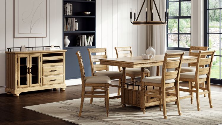 Ladder Back Counter Stool Caramel Finish