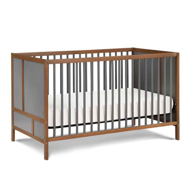 Pixie Finn 3 In 1 Crib In Walnut Charcoal