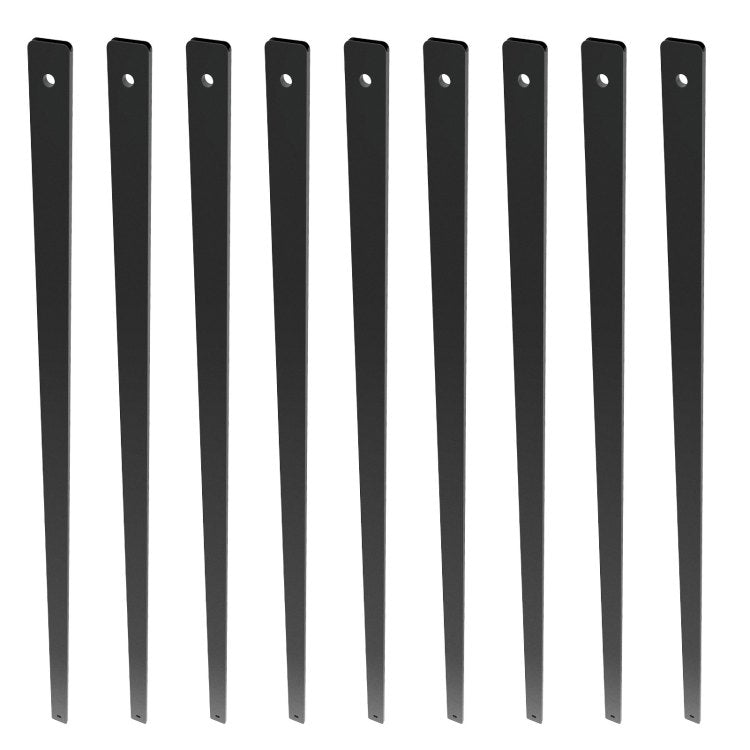Staircase Metal Balusters, 38'' X 1'' Flat Aluminum Alloy Decorative Banister Spindles, 72 Pack Deck Baluster With Screws, Classic Hollow Deck Railing Satin Black Powder Coated For Porch