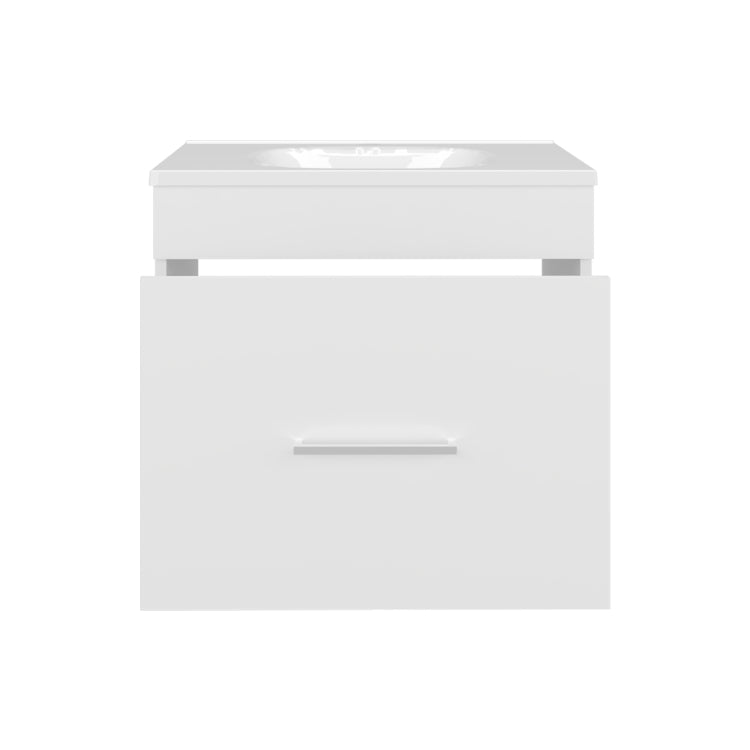 Bathroom Vanity With Sink, 1 Drawer, White