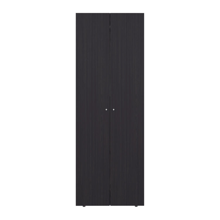 Basin 2 Door Tall Wardrobe Cabinet 66.9"H, Bedroom, Wenge