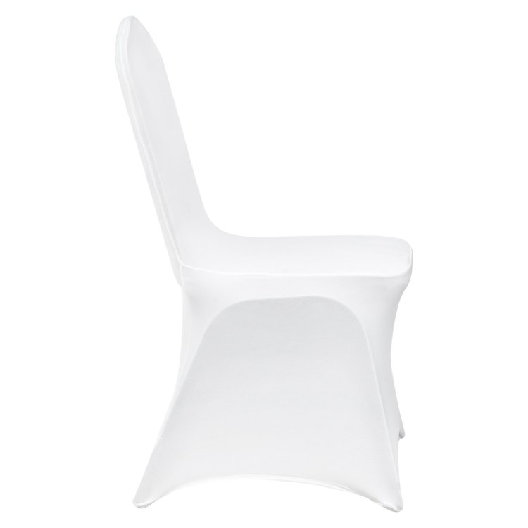 Stretch Spandex Folding Chair Covers, Universal Fitted Chair Cover, Removable Washable Protective Slipcovers, For Wedding, Holiday, Banquet, Party, Celebration, Dining 100Pcs White
