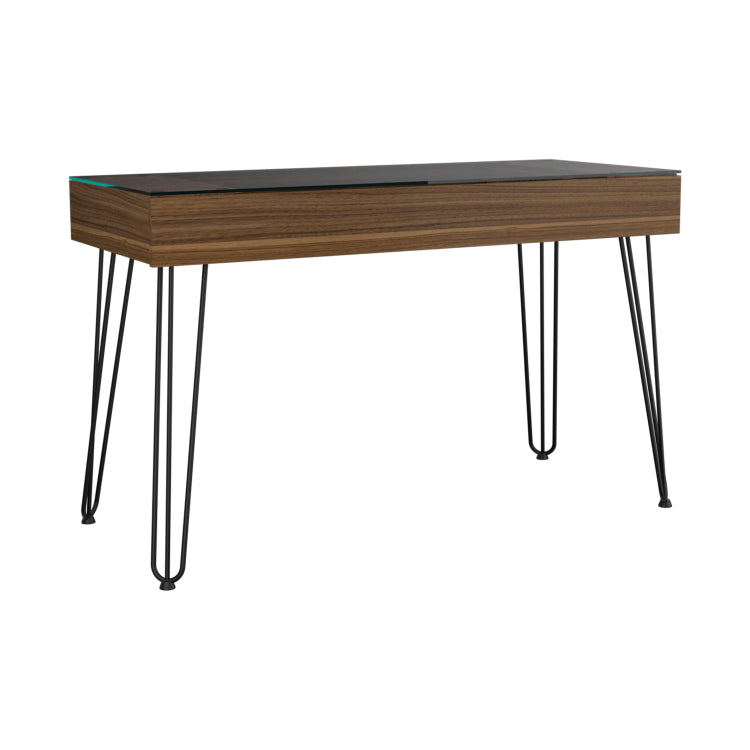 Kyoto 120 Writing Desk, Hairpin, One Drawer