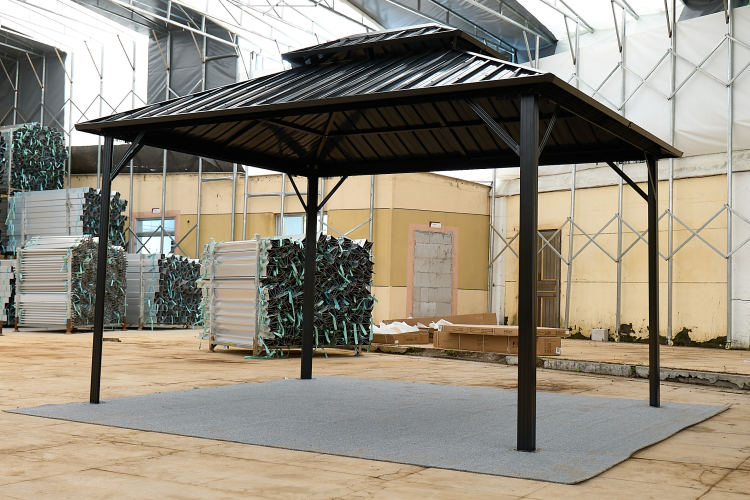 10*10 Color Steel Tile Double Roof Pavilion Gazebo