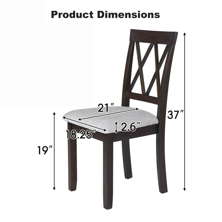 Dining Room Chairs Set Of 2, Accent Diner Chairs Upholstered Fabric Side Stylish Kitchen Chairs With Solid Wood Legs And Padded Seat