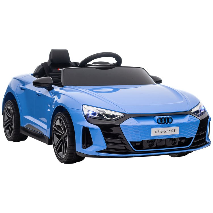 Aosom Kids Ride On Car, 12V Licensed Audi Rs E Tron Gt 3.1 Mph Electric Car For Kids, Ride On Toy For Boys And Girls With Remote Control, 4 Wheels With Suspension, Horn, Music, Lights, Blue
