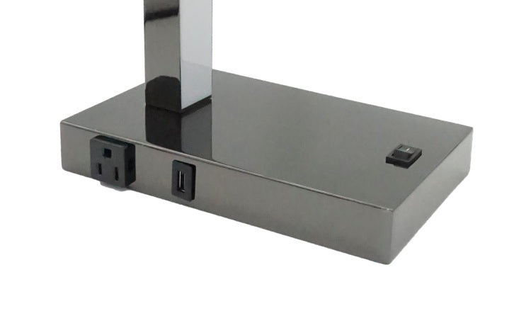 Modern Led Desk Lamp With Usb & Power Outlet