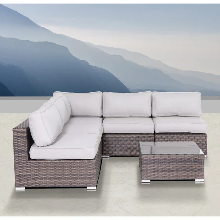 Fully Assembled Wicker 4 Person Seating Set With Cushions