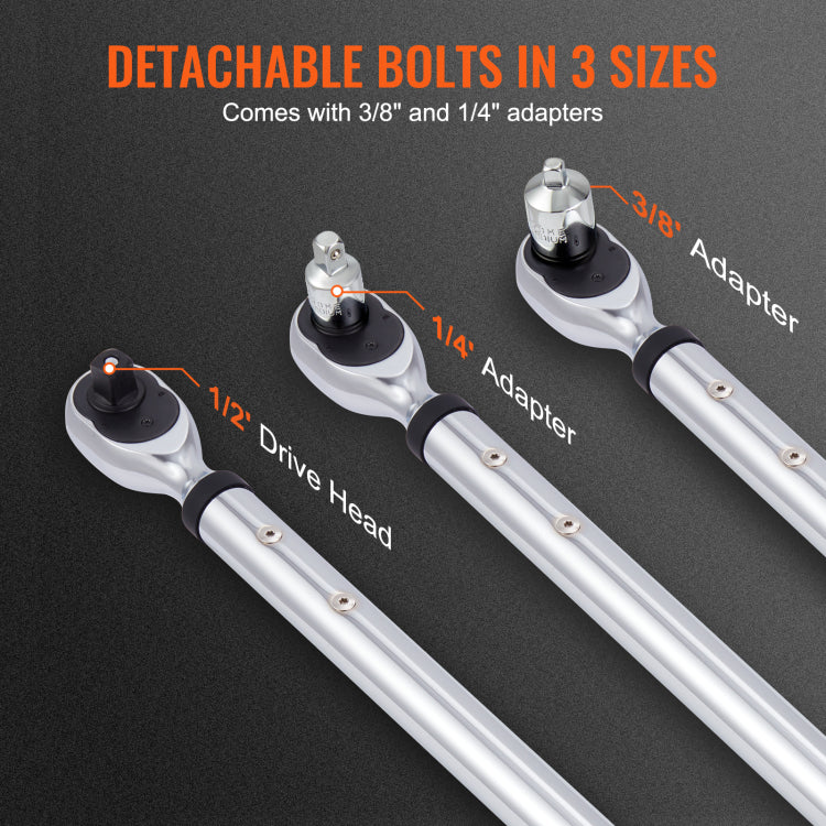 Digital Torque Wrench, 1 2" Drive Electronic Torque Wrench, Torque Wrench Kit 25 250Ft.Lb 34 340N.M Torque Range Accurate To 2%, 3 Mode Adjustable Torque Wrench Set With Led Buzzer Calibration
