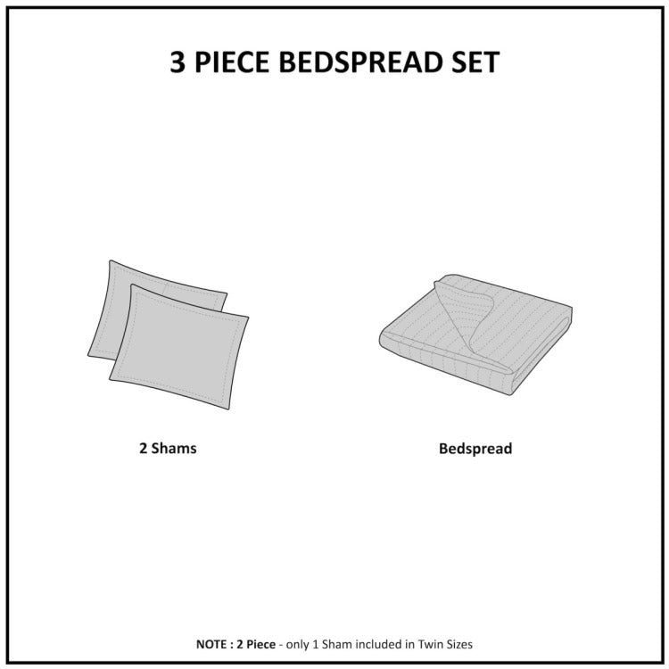 Reversible Bedspread Set Purple King