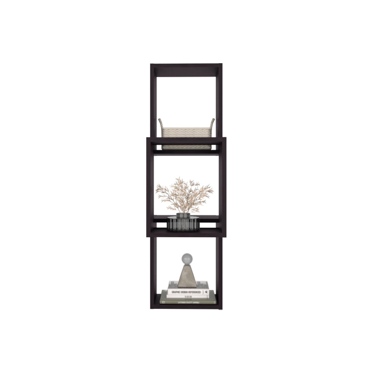 Seyner 3 Cube Wall Shelf, Open Storage And Display Shelves For Living Room Decor Or Office Decor, Black