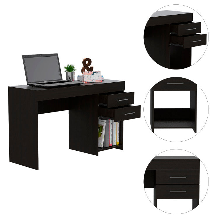 Austin Writing Computer Desk, Two Drawers, One Cabinet