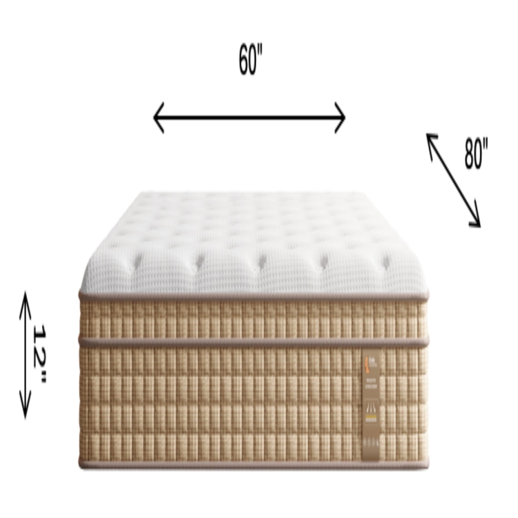 12 Inch Queen Hybrid Mattress With Independently Encased Springs & Gel Memory Foam, Medium Firm, Fiberglass Free, Certipur Us Certified, Mattress In A Box