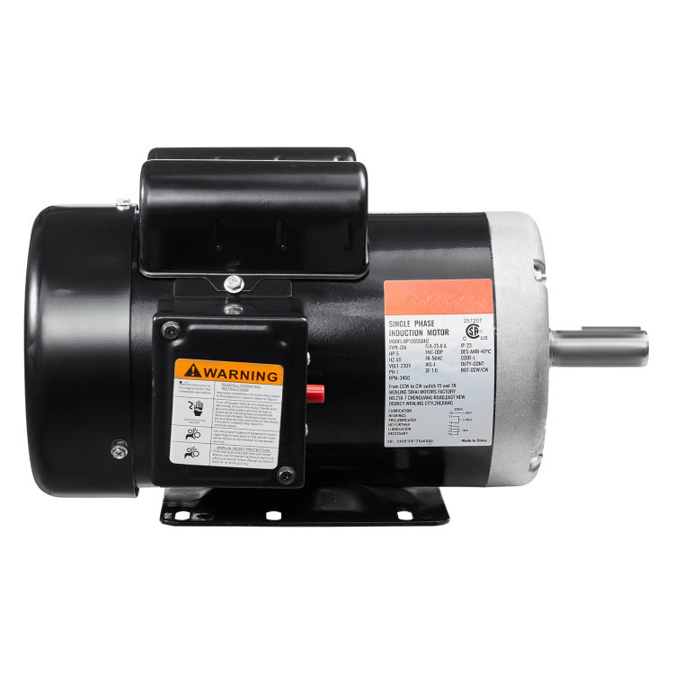 5Hp Air Compressor Electric Motor 230V 25A 3450Rpm 56Hz Frame Cw Ccw Rotation Factory Setting Is Ccw