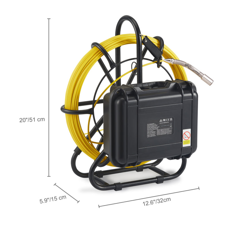 Sewer Camera With 512Hz Locator, 165 Ft 50 M, 9" Pipeline Inspection Camera With Dvr Function, Ip68 Camera With 12 Adjustable Leds, A 16 Gb Sd Card For Sewer Line, Home, Duct Drain Pipe Plumbing