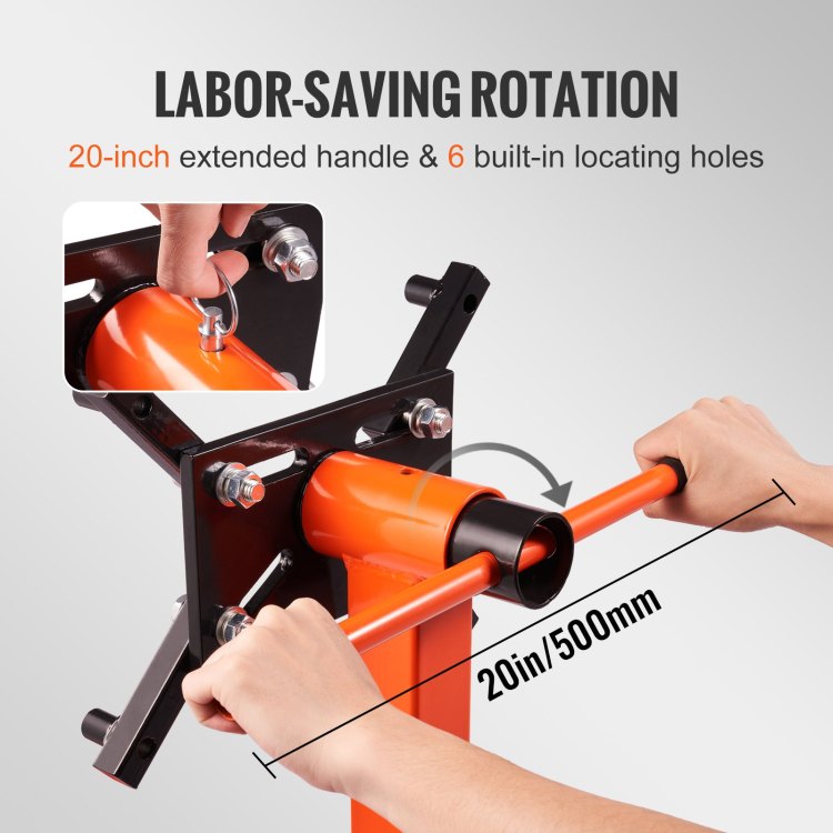 Engine Stand, 1500 Lbs 3 4 Ton Rotating Engine Motor Stand With 360 Degree Adjustable Head, Cast Iron Folding Motor Hoist Dolly, 5 Caster, 4 Adjustable Arms, For Vehicle Maintenance