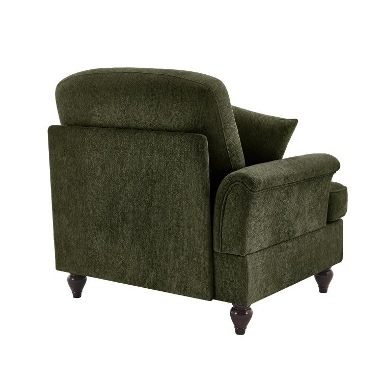 Sofa Lsf Chenille W 1 Pillow Green