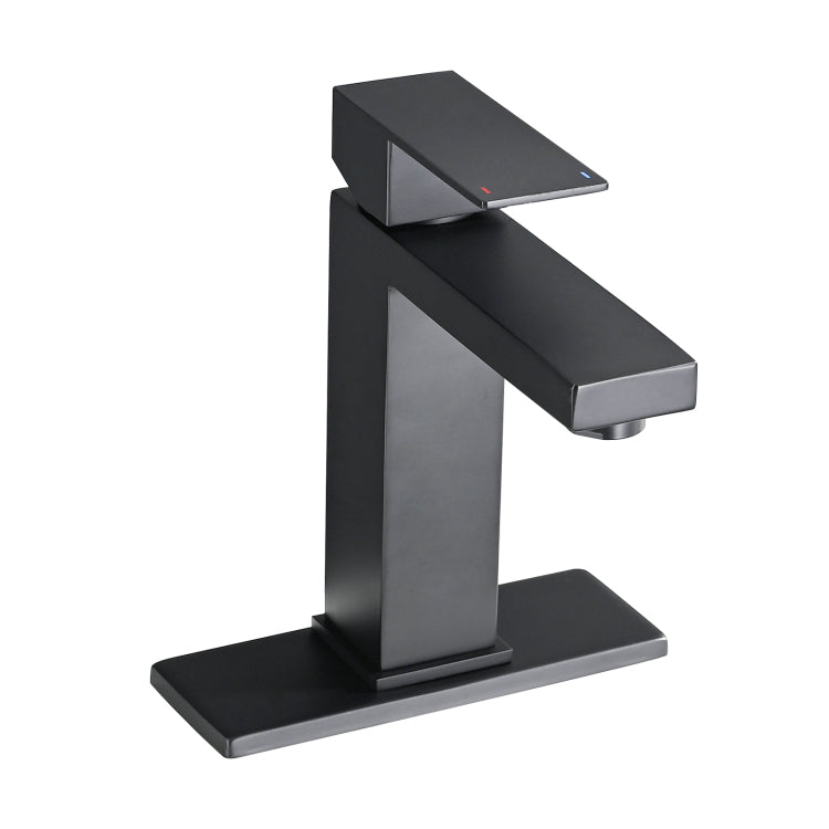 Bathroom Faucet Single Hole, Single Handle Stainless Steel Faucet For Bathroom Sink With Deckplate And Drain Assembly