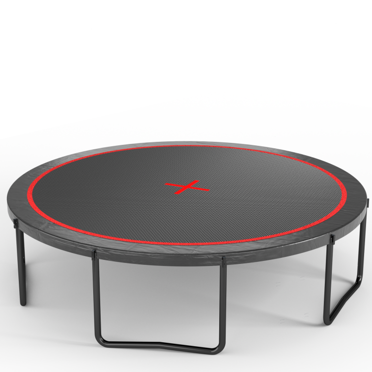 Yc 12Ft Trampoline Pumpkin Black Red