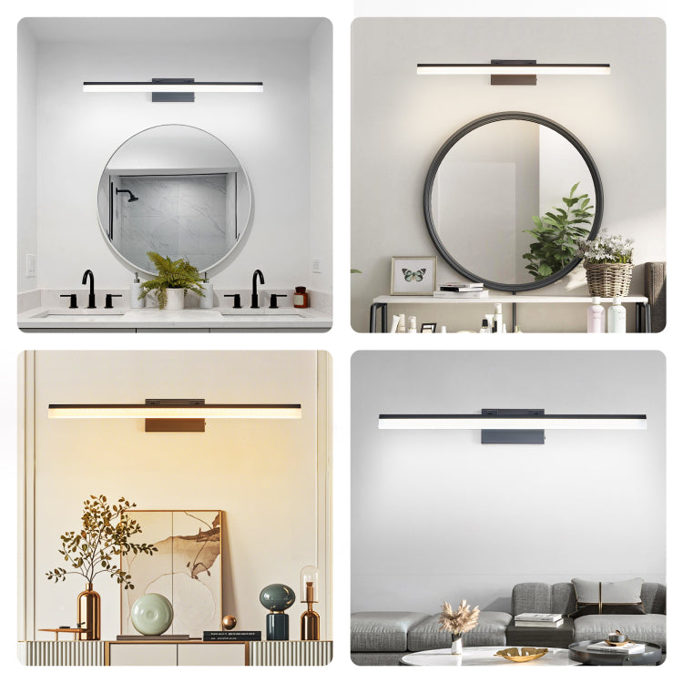 32 Inch Modern Led Bathroom Vanity Light Sleek Black Metal Wall Light For Mirror, Dressing Room Or Sink Area