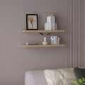 Ecco 31.5" Wide Floating Shelves Set Of 2, Shelves For Wall Decor For Bedroom, Bathroom Storage Shelves, Book Shelves For Living Room