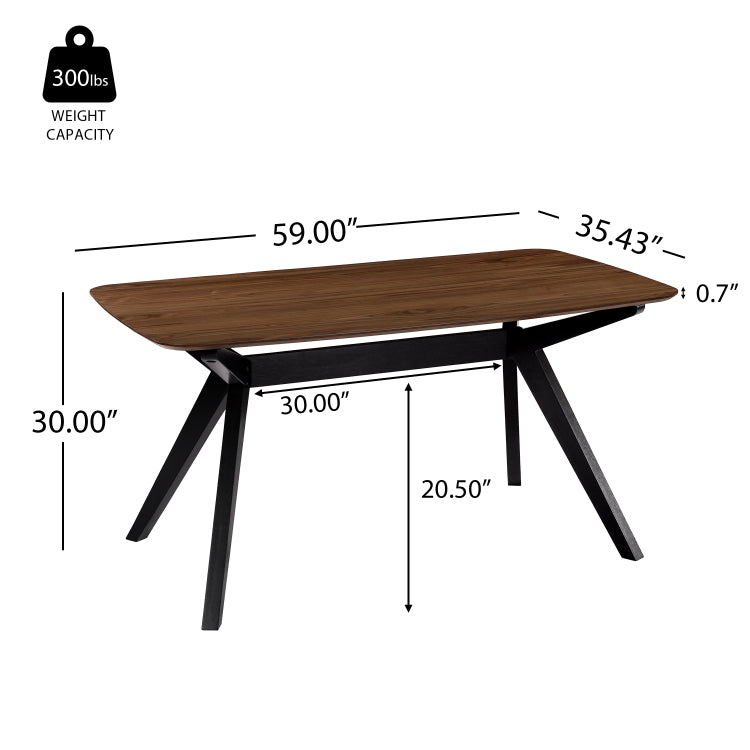 5 Pieces Upholstered Dining Set With Rubberwood Frame, Light Beige Walnut Black