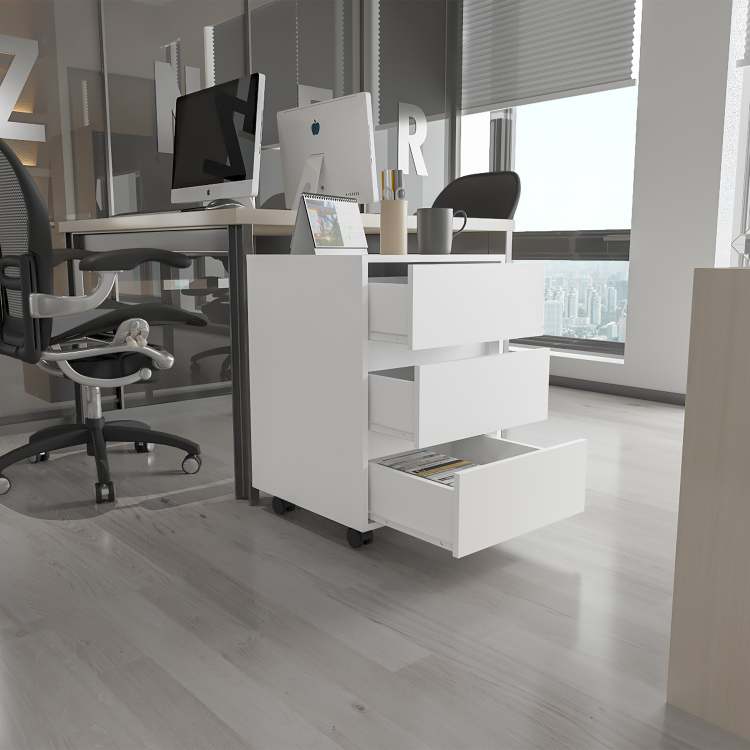 Eagle Creek 3 Drawer Rectangle Filing Cabinet White