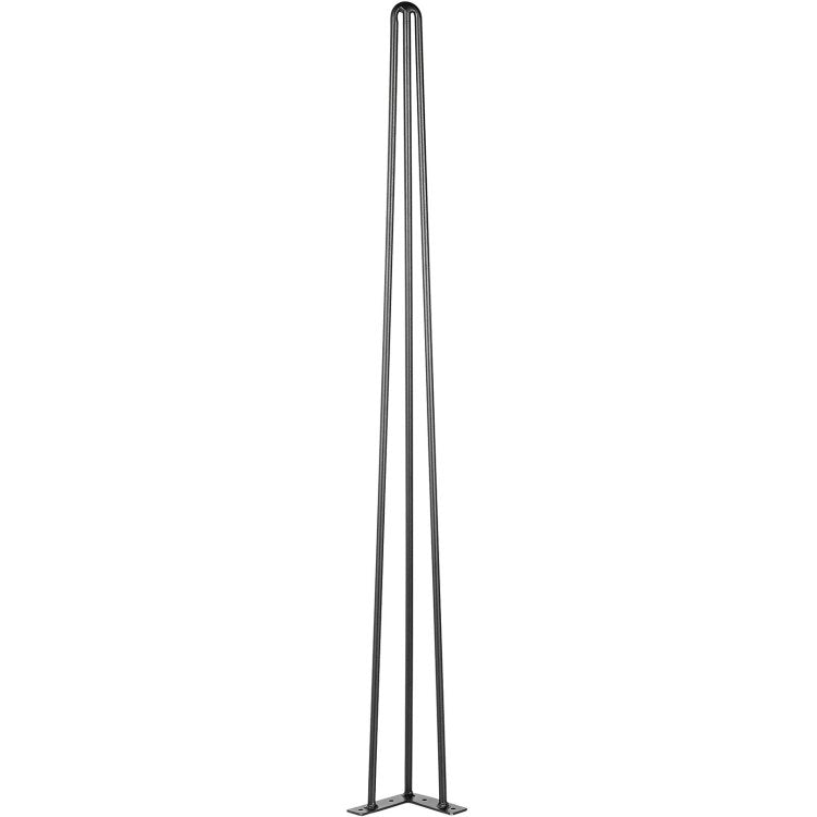 Hairpin Table Legs 34" Black Set Of 4 Desk Legs 880Lbs Load Capacity Each 220Lbs Hairpin Desk Legs 3 Rods For Bench Desk Dining End Table Chairs Carbon Steel Diy Heavy Duty Furniture Legs