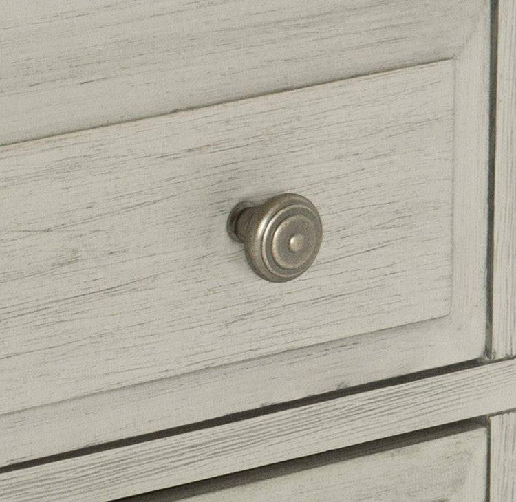 Classic Light Gray Finish 1Pc Nightstand With 2X Drawers And Storage Cubby Dark Brown Top Modern Farmhouse Design Bedroom Furniture Side Table