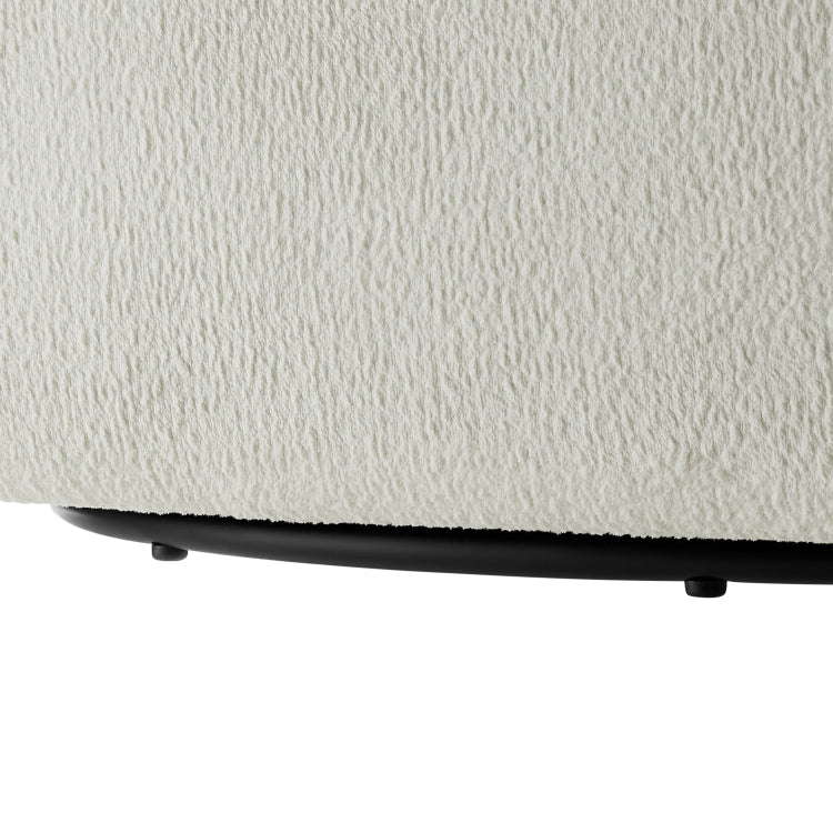 Sutton Ivory Performance Fabric Swivel Barrel Chair