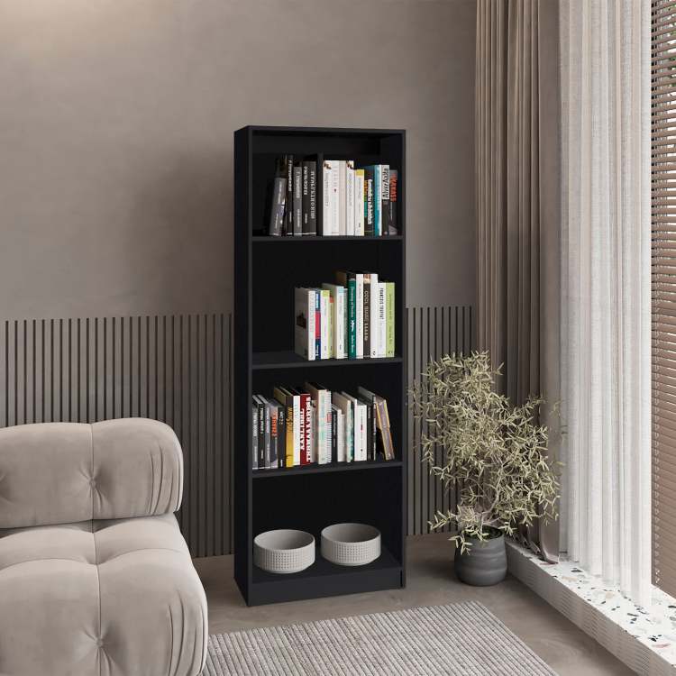 Wenge Tier Storage Shelves Bookcase