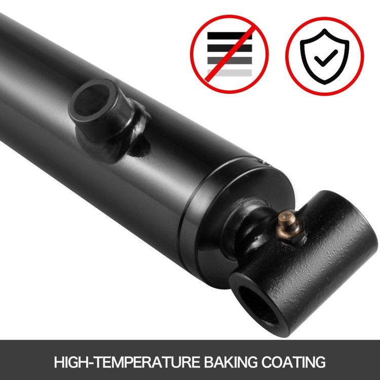Hydraulic Cylinder 2" Bore 36" Stroke Hydraulic Ram Cylinder 3000Psi Hydraulic Cylinders Welded Double Acting Cross Tube Sae6 Port Hydraulic Lifting Cylinder 2 X 36