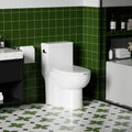 1.28 Gpf Tornado Flush One Piece Toilet Elongated,Siphonic Side Press Single Flush,17" Ada Comfort Chair Height Seat,Soft Closing Seat, 1000G Map Flushing Score Toilet, Gloss White Gw 003S