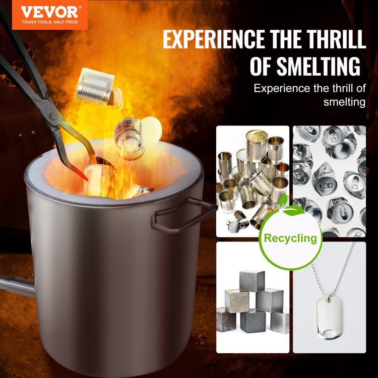 6Kg Propane Melting Furnace Kit Melting Furnace Stainless Steel 2700