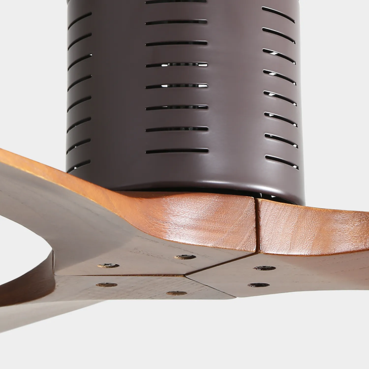 52 Inch Flush Mount With Remote Control, 3 Reversible Wood Blades Noiseless Dc Motor Without Light