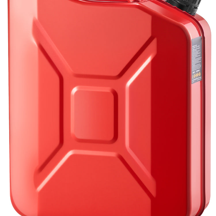 Metal Fuel Container, 5.3 Gallon, Fuel Jerry Can With Spout And Comfort Handle, 6 L Min Max Flow Rate, Leakproof & Corrosion Resistant Metal Gas Tank Most Cars Motorcycle Atv Utv, Red, 2 Packs