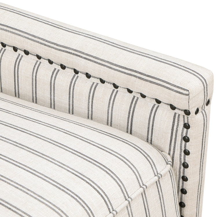 Traditional Living Room Furniture Push Back Reclining Chair 1Pc Textured Fabric Upholstery Nailhead Trim Solid Wood Frame