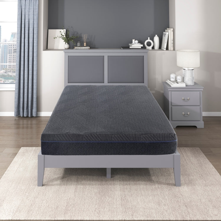 11Inch Queen Mattress Green Tea Gel Infused Memory Foam Mattress, Gray, Mattress In A Box