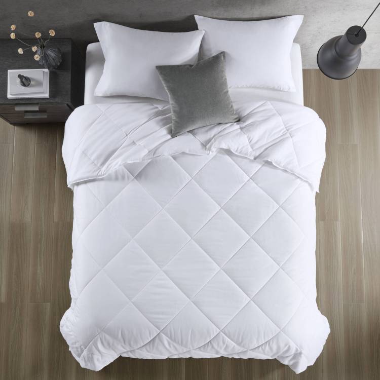 Oversized Down Alternative Comforter White King Cal King