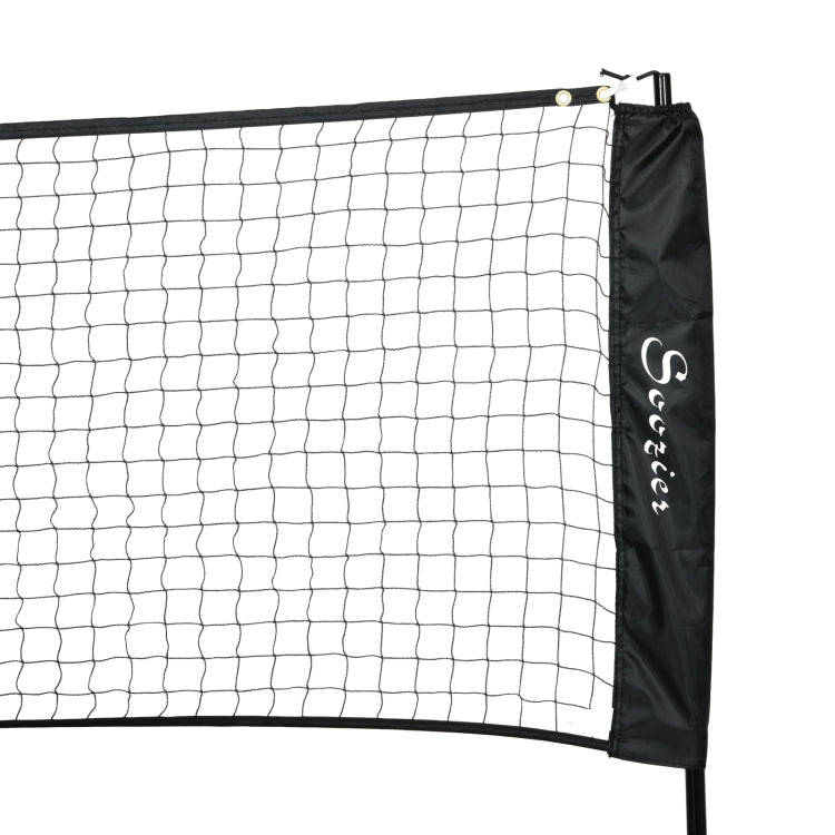 Soozier 17Ft Portable All In One Badminton Set, Pickleball And Volleyball Net, Height Adjustable Outdoor Sports Set For Backyard Beach Driveway Games