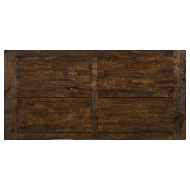 Mina Rustic Golden Brown 7 Piece Dining Table Set