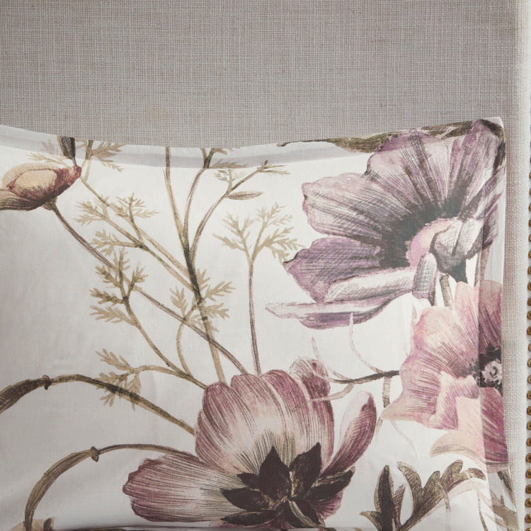 8 Piece Cotton Printed Comforter Set Blush Queen