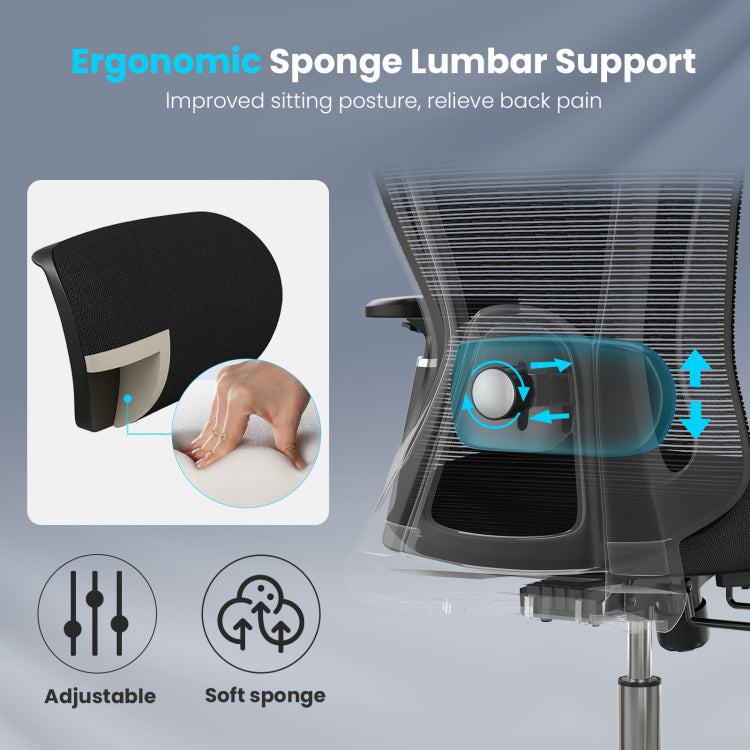 Office Chair Ergonomic Desk Chair, High Back Computer Chair With Wheels, Home Sutdy Chair For Heavy People, Office Chair Adjustable Seat Depth, 3D Armrests And Adjustable Headrest
