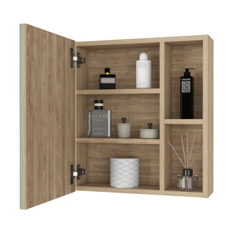 Lincoln Mirrored Medicine Cabinet, Five Interior Shelves