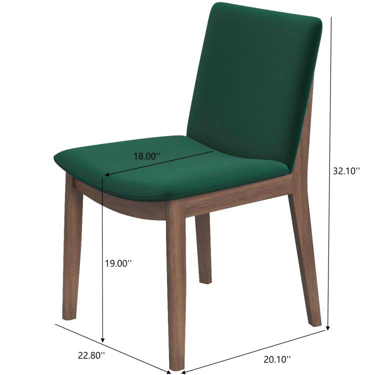 Laura Mid Century Modern Solid Wood Dining Chair Set Of 2