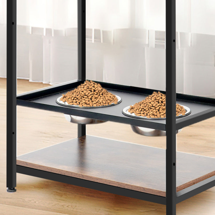 Dog Feeding Station,3 Height Adjustable Raised Dog Bowls, Dog Feeder Station For Large Medium Dogs Cats, Dog Storage With Shelves
