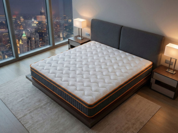 King Size Mattress, 12 Inch Mixed Full Mattress With Memory Foam And Pocket Springs For Stress Relief, Comfortable Sleep, And Area Support, With Moderate Softness And Hardnessking King
