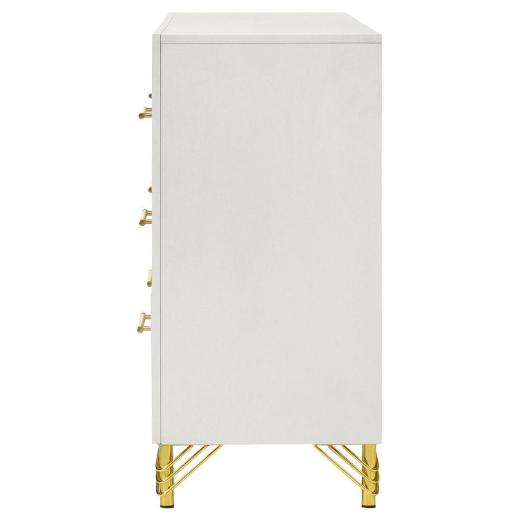 Chesney White 6 Drawer Bedroom Dresser